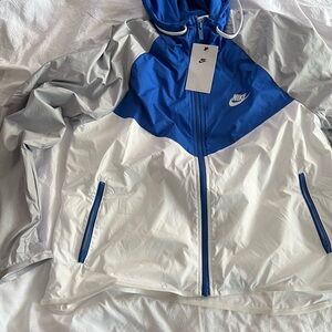 Nike Blue and Gray Hooded Jacket